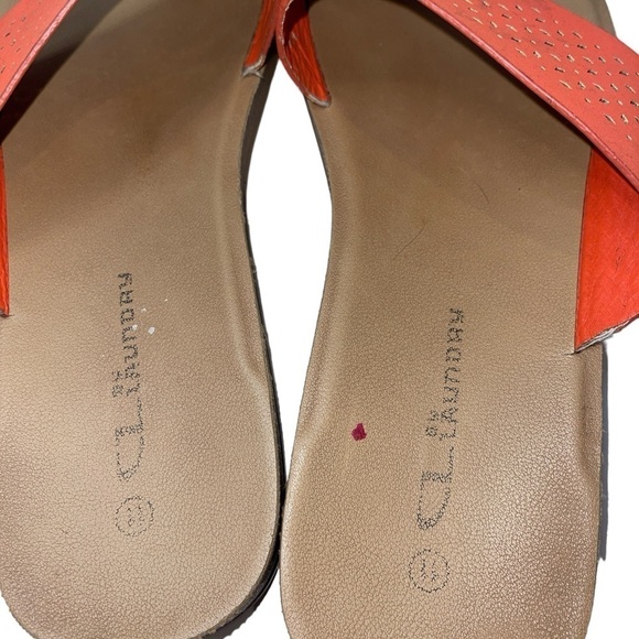 CL Laundry Women's Sandals Size 11 Coral Slides Slip On Thong Flats - Picture 4 of 7
